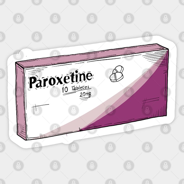 Paroxetine box Sticker by Jrfiguer